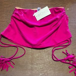 Ochie Naila Bikini Bottom Skirt Swim Pink XS